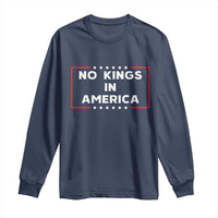 No Kings In America Long Sleeve Shirt Stars Stripes - Wonder Print Shop