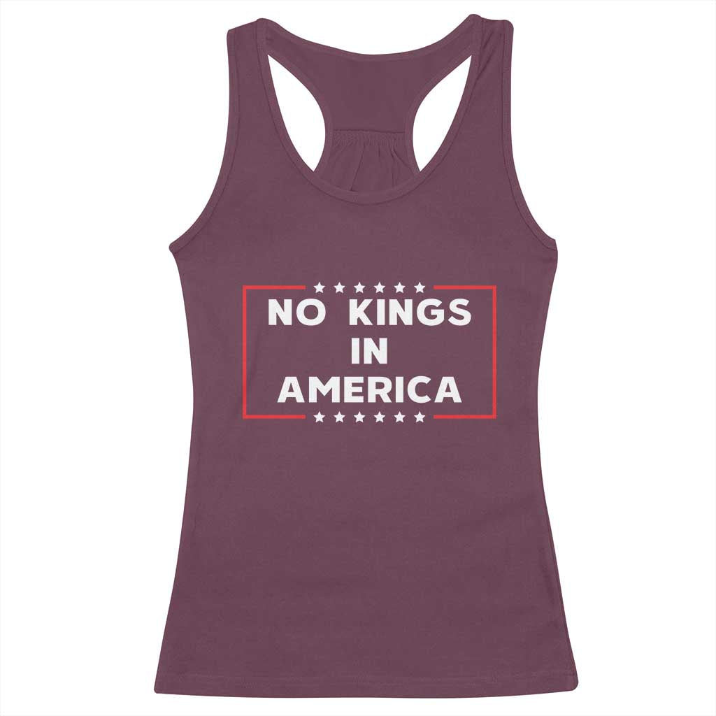 No Kings In America Racerback Tank Top Stars Stripes - Wonder Print Shop