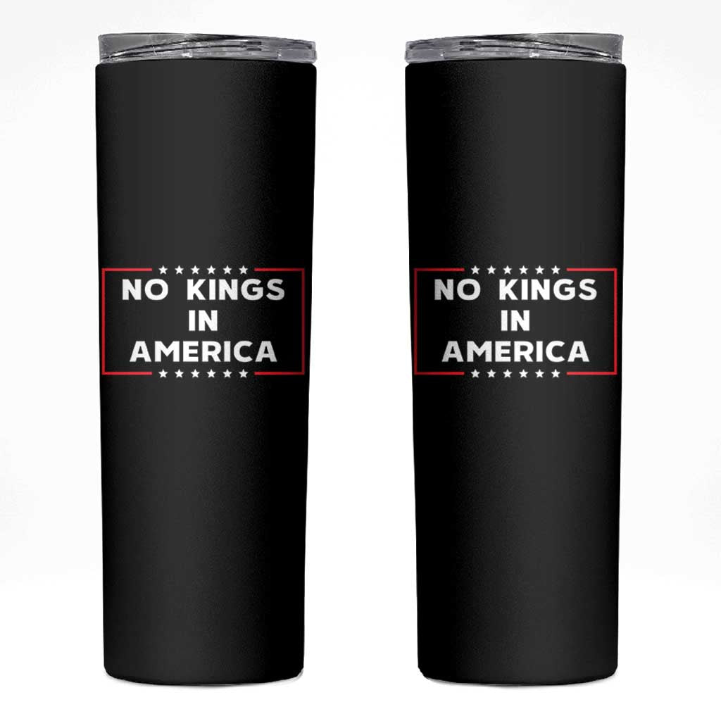 No Kings In America Skinny Tumbler Stars Stripes - Wonder Print Shop