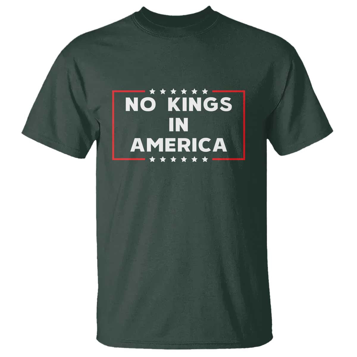 No Kings In America T Shirt Stars Stripes - Wonder Print Shop