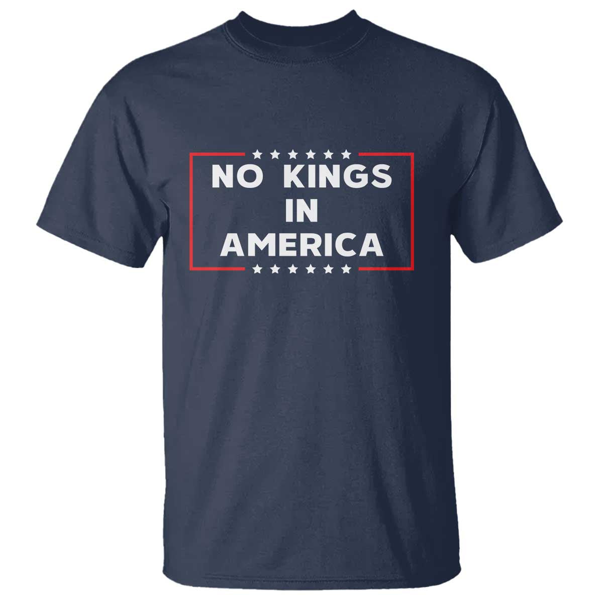 No Kings In America T Shirt Stars Stripes - Wonder Print Shop