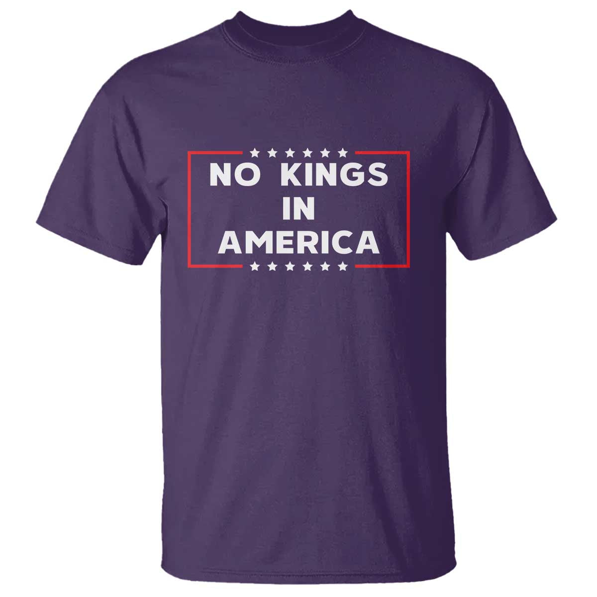 No Kings In America T Shirt Stars Stripes - Wonder Print Shop