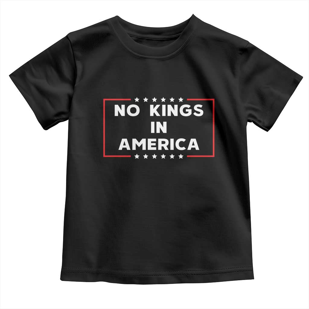 No Kings In America Toddler T Shirt Stars Stripes - Wonder Print Shop