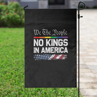 No Kings In America We The People Garden Flag LGBTQ Pride American Flag Political - Wonder Print Shop