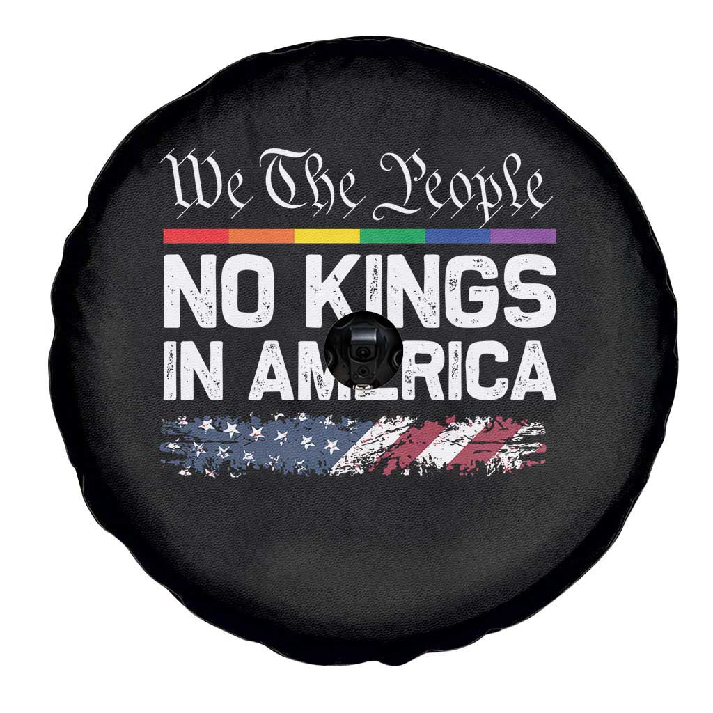 No Kings In America We The People Spare Tire Cover LGBTQ Pride American Flag Political - Wonder Print Shop