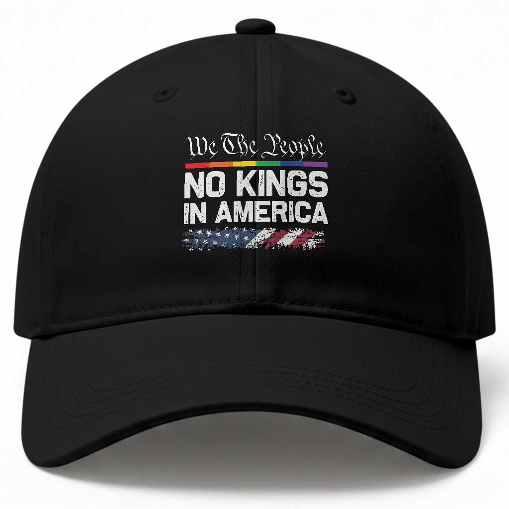 No Kings In America We The People Baseball Cap LGBTQ Pride American Flag Political