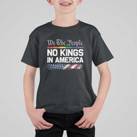 No Kings In America We The People T Shirt For Kid LGBTQ Pride American Flag Political - Wonder Print Shop