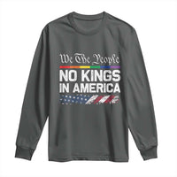 No Kings In America We The People Long Sleeve Shirt LGBTQ Pride American Flag Political - Wonder Print Shop