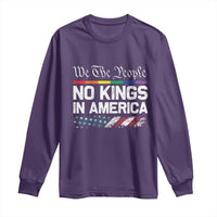 No Kings In America We The People Long Sleeve Shirt LGBTQ Pride American Flag Political - Wonder Print Shop