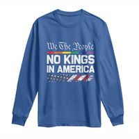 No Kings In America We The People Long Sleeve Shirt LGBTQ Pride American Flag Political - Wonder Print Shop
