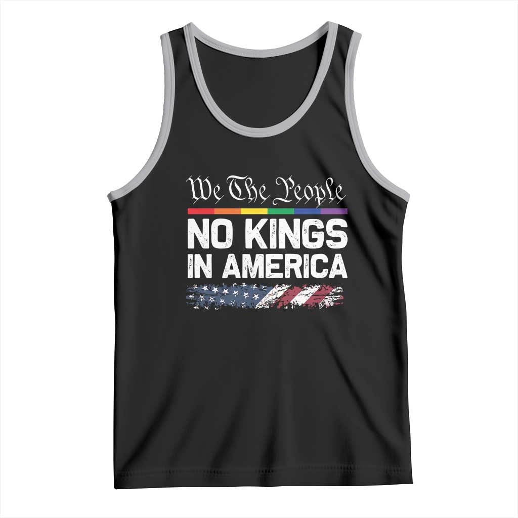 No Kings In America We The People Tank Top LGBTQ Pride American Flag Political - Wonder Print Shop