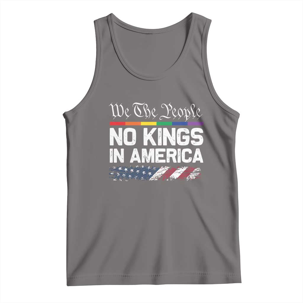 No Kings In America We The People Tank Top LGBTQ Pride American Flag Political - Wonder Print Shop