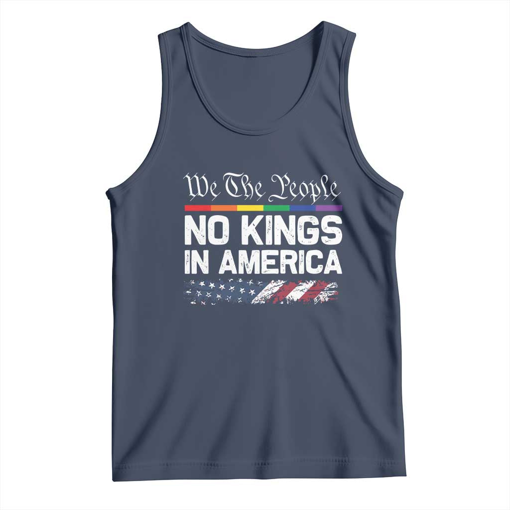 No Kings In America We The People Tank Top LGBTQ Pride American Flag Political - Wonder Print Shop