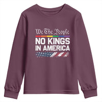 No Kings In America We The People Youth Sweatshirt LGBTQ Pride American Flag Political - Wonder Print Shop