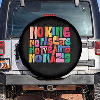 Funny No King No Fascists No Tyrants No Nazis Spare Tire Cover Colorful Geometric - Wonder Print Shop