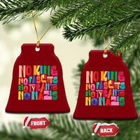 Funny No King No Fascists No Tyrants No Nazis Ceramic Ornament Colorful Geometric - Wonder Print Shop