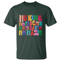 Funny No King No Fascists No Tyrants No Nazis T Shirt Colorful Geometric - Wonder Print Shop