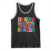 Funny No King No Fascists No Tyrants No Nazis Tank Top Colorful Geometric - Wonder Print Shop