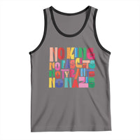 Funny No King No Fascists No Tyrants No Nazis Tank Top Colorful Geometric - Wonder Print Shop