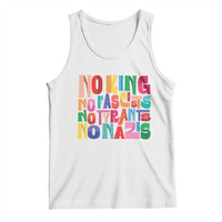 Funny No King No Fascists No Tyrants No Nazis Tank Top Colorful Geometric - Wonder Print Shop