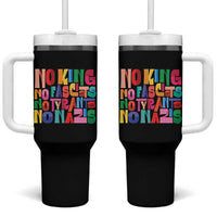 Funny No King No Fascists No Tyrants No Nazis Tumbler With Handle Colorful Geometric - Wonder Print Shop