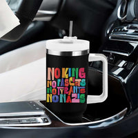 Funny No King No Fascists No Tyrants No Nazis Tumbler With Handle Colorful Geometric - Wonder Print Shop