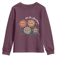 Funny No King No Fascists No Tyrants No Nazis Youth Sweatshirt We Are Not Okay Vintage Flower - Wonder Print Shop
