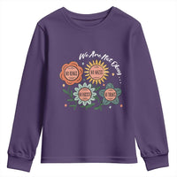 Funny No King No Fascists No Tyrants No Nazis Youth Sweatshirt We Are Not Okay Vintage Flower - Wonder Print Shop