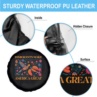 Funny Immigrants Make America Great Spare Tire Cover Floral Flower Birds Human Rights - Wonder Print Shop