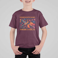 Funny Immigrants Make America Great T Shirt For Kid Floral Flower Birds Human Rights - Wonder Print Shop