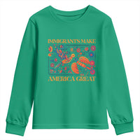 Funny Immigrants Make America Great Youth Sweatshirt Floral Flower Birds Human Rights - Wonder Print Shop