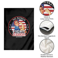 No Kings Fight Oligarchy Garden Flag Woman's Girl Vintage America Flag - Wonder Print Shop