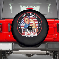 No Kings Fight Oligarchy Spare Tire Cover Woman's Girl Vintage America Flag - Wonder Print Shop