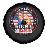 No Kings Fight Oligarchy Spare Tire Cover Woman's Girl Vintage America Flag - Wonder Print Shop