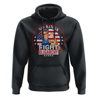 No Kings Fight Oligarchy Hoodie Woman's Girl Vintage America Flag - Wonder Print Shop