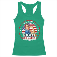 No Kings Fight Oligarchy Racerback Tank Top Woman's Girl Vintage America Flag - Wonder Print Shop
