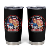 No Kings Fight Oligarchy Tumbler Cup Woman's Girl Vintage America Flag - Wonder Print Shop