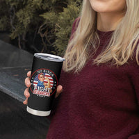 No Kings Fight Oligarchy Tumbler Cup Woman's Girl Vintage America Flag - Wonder Print Shop