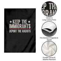 Keep The Immigrants Deport The Racists Garden Flag Vintage Star - Wonder Print Shop