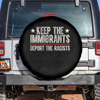 Keep The Immigrants Deport The Racists Spare Tire Cover Vintage Star - Wonder Print Shop
