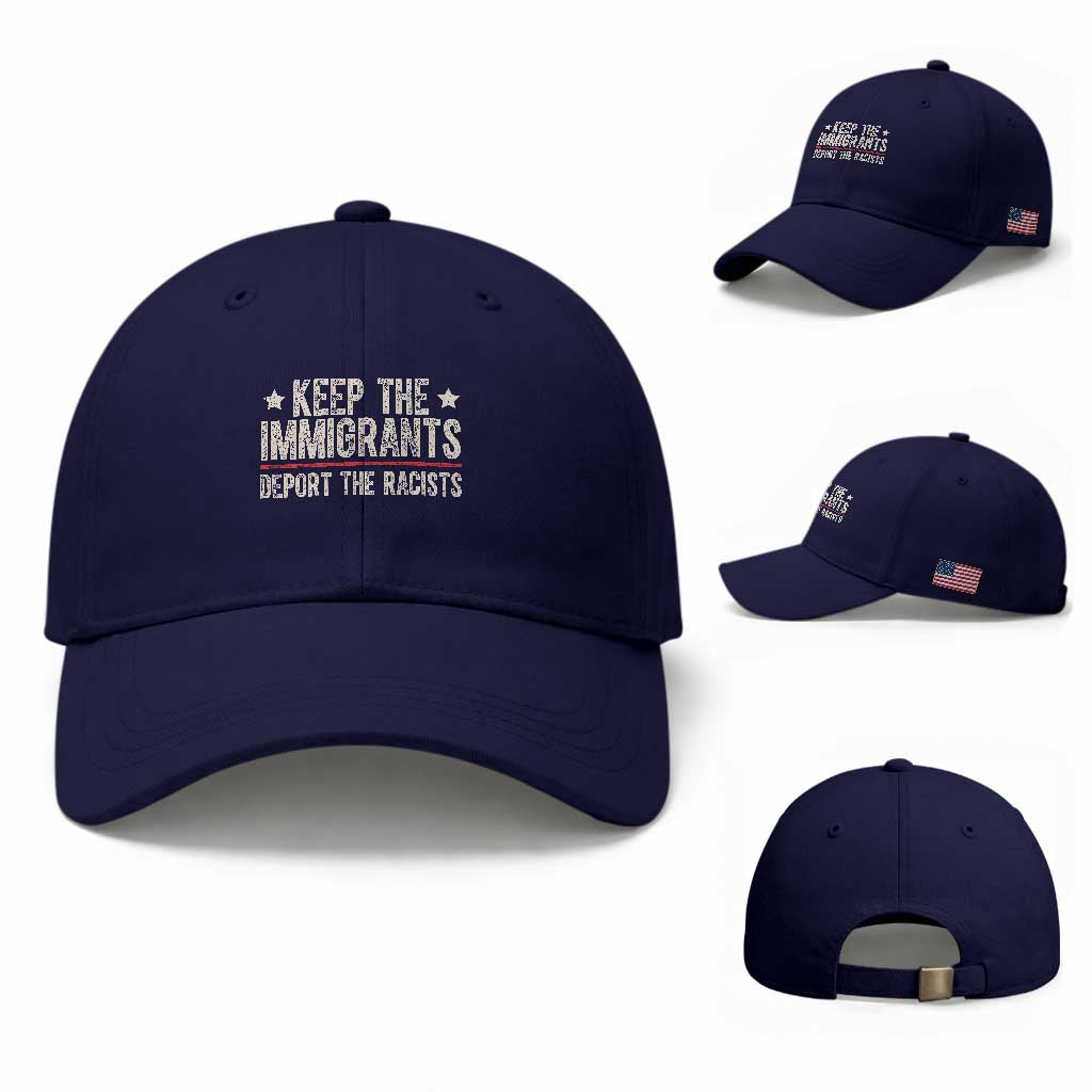 Keep The Immigrants Deport The Racists Baseball Cap Vintage Star