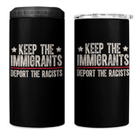 Keep The Immigrants Deport The Racists 4 in 1 Can Cooler Tumbler Vintage Star - Wonder Print Shop