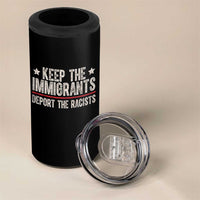 Keep The Immigrants Deport The Racists 4 in 1 Can Cooler Tumbler Vintage Star - Wonder Print Shop