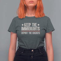 Keep The Immigrants Deport The Racists T Shirt For Women Vintage Star - Wonder Print Shop