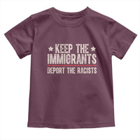 Keep The Immigrants Deport The Racists Toddler T Shirt Vintage Star - Wonder Print Shop