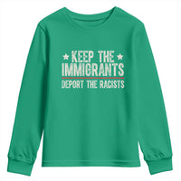 Keep The Immigrants Deport The Racists Youth Sweatshirt Vintage Star - Wonder Print Shop