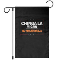 Funny Chinga La Migra No Mas Naranja Garden Flag Star Stripes - Wonder Print Shop
