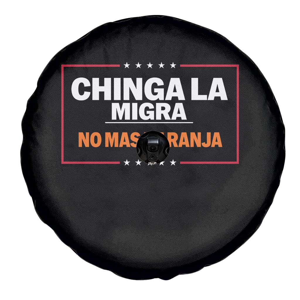 Funny Chinga La Migra No Mas Naranja Spare Tire Cover Star Stripes - Wonder Print Shop