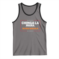 Funny Chinga La Migra No Mas Naranja Tank Top Star Stripes - Wonder Print Shop