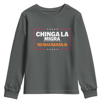 Funny Chinga La Migra No Mas Naranja Youth Sweatshirt Star Stripes - Wonder Print Shop
